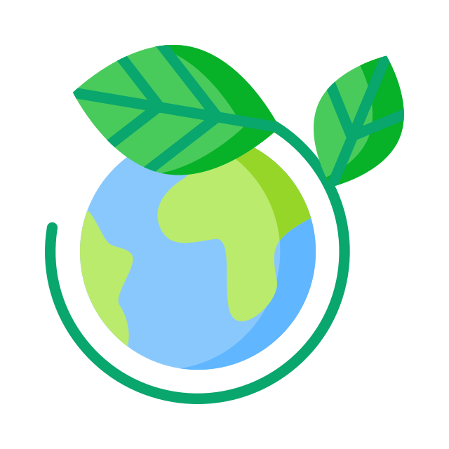 Earth with a branch of leaves around it representing Ecological integrity